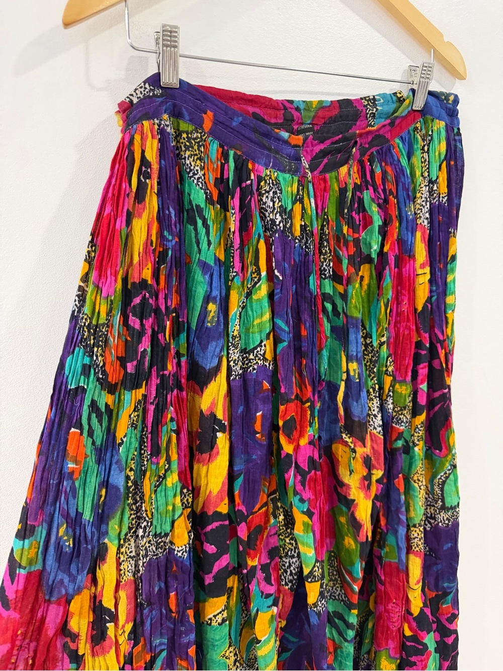 Phool Vintage M Pull-on Floral Maximal Funky Tiered‎ Maxi Midi Skirt - Picture 4 of 8